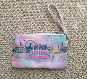 Las Vegas Souvenir Wristlet Pouch - Multicolor